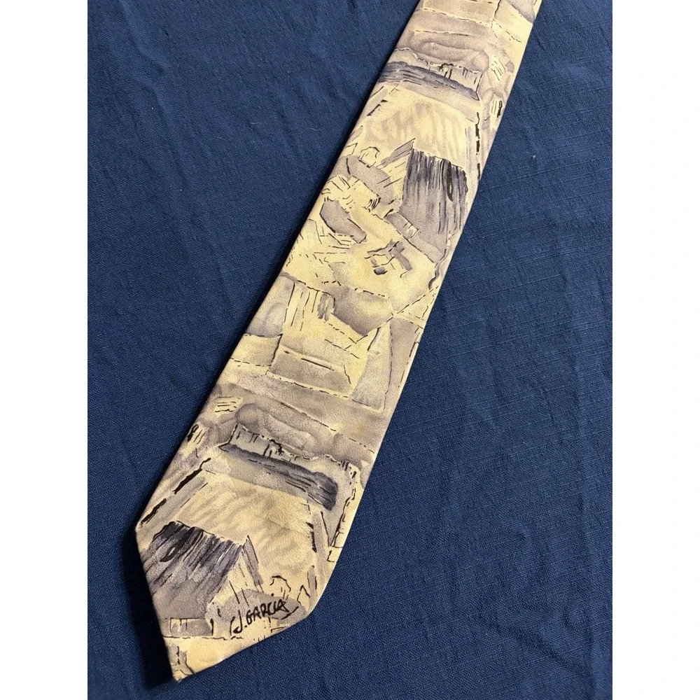 Jerry Garcia Tie 100% Silk Watercolor Collection Artist Proof No. 3 artsy boho